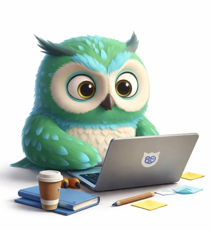 Owly escribiendo