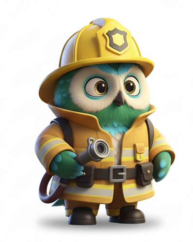 Owly Buo bombero