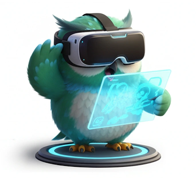 Owly con visor VR